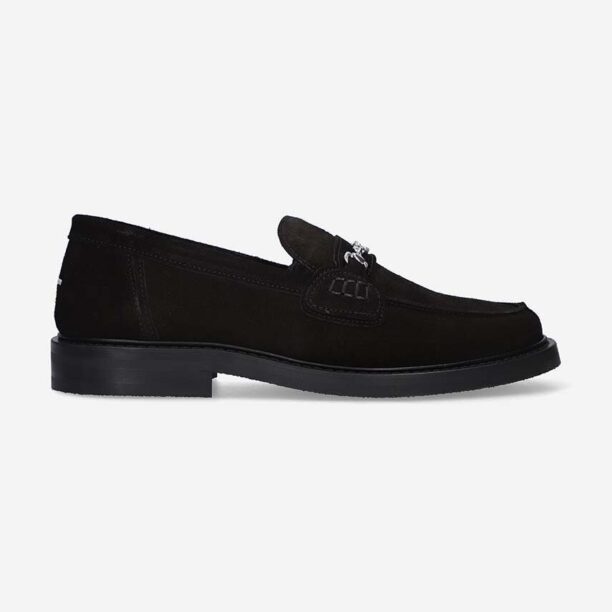 Filling Pieces mocasini din piele întoarsă Loafer Suede culoarea negru