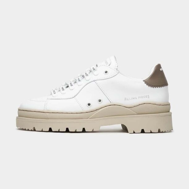 Filling Pieces sneakers din piele Court Serrated culoarea alb