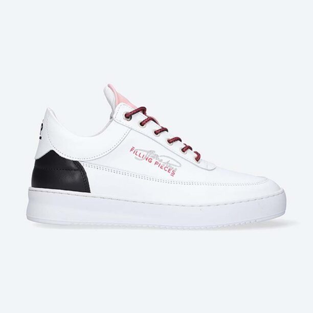 Filling Pieces sneakers din piele Low Eva Mix culoarea alb