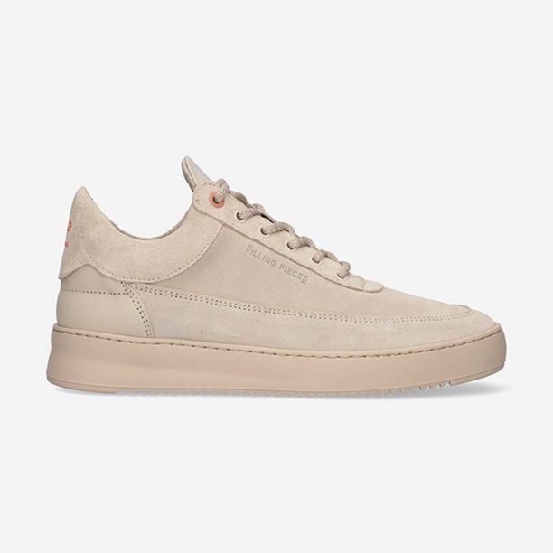 Filling Pieces sneakers din piele Low Eva Suede culoarea maro