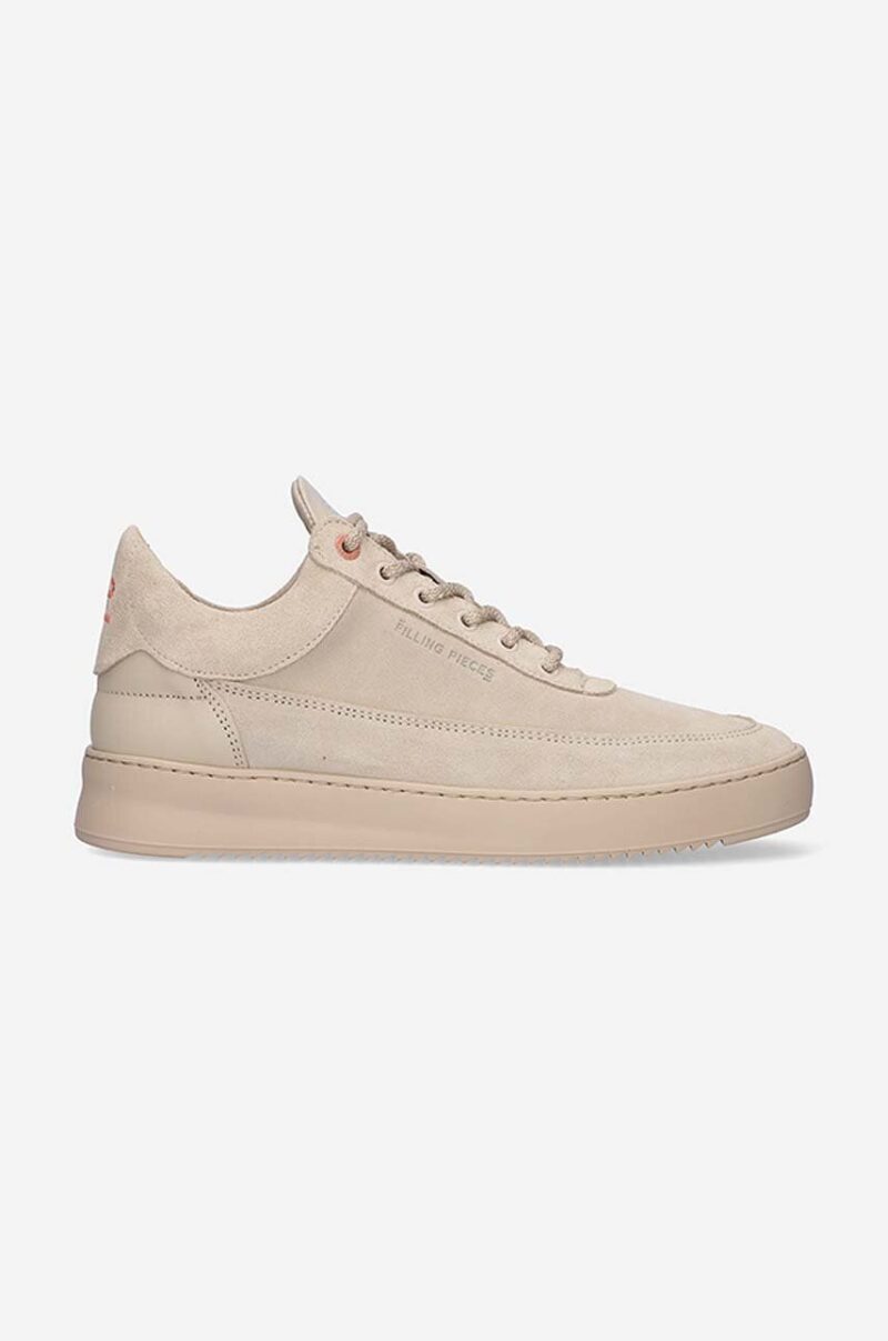 Filling Pieces sneakers din piele Low Eva Suede culoarea maro