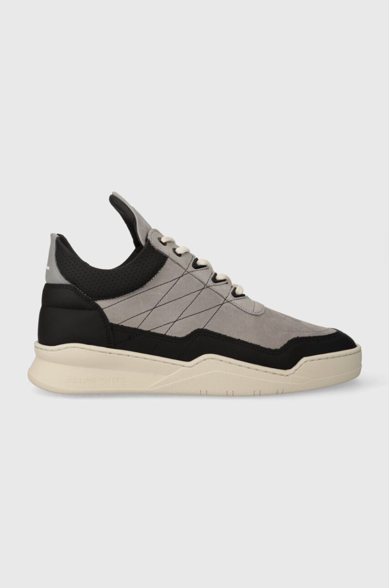 Filling Pieces sneakers din piele Low Top Tweek culoarea gri