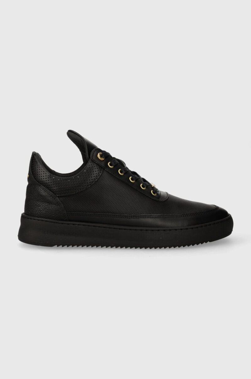 Filling Pieces sneakers din piele Low top Aten culoarea negru