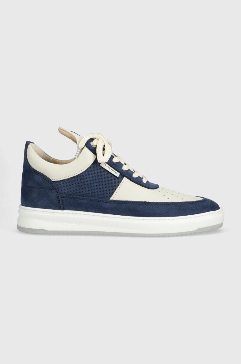 Filling Pieces sneakers din piele Low top Game culoarea bleumarin