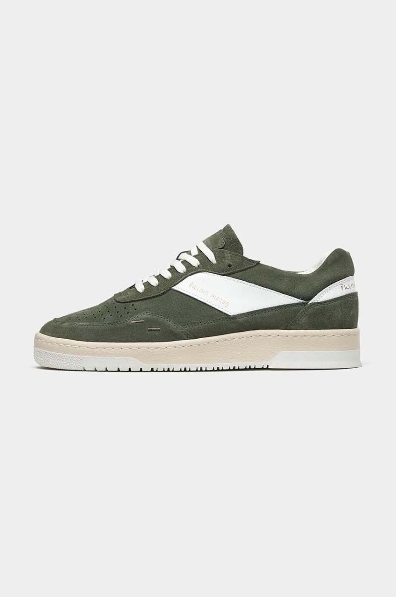 Filling Pieces sneakers din piele întoarsă Ace Spin culoarea verde 70033491286