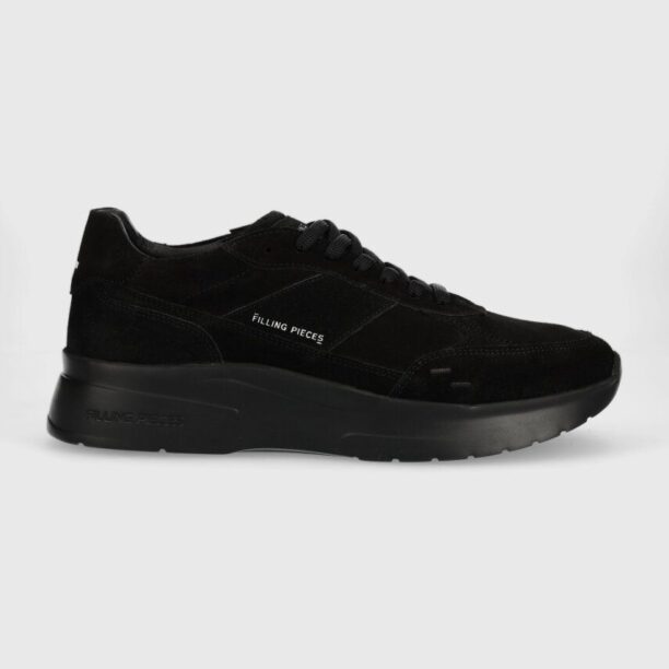 Filling Pieces sneakers din piele întoarsă Jet Runner culoarea negru