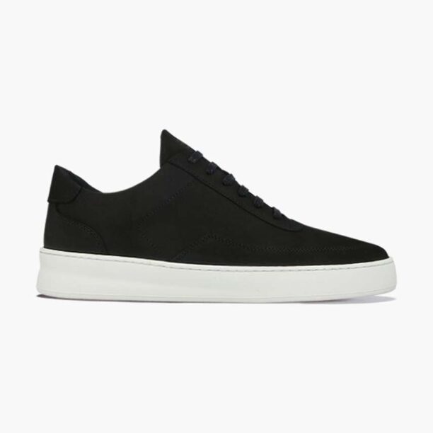 Filling Pieces sneakers din piele întoarsă Low Mondo Plain Nardo culoarea negru