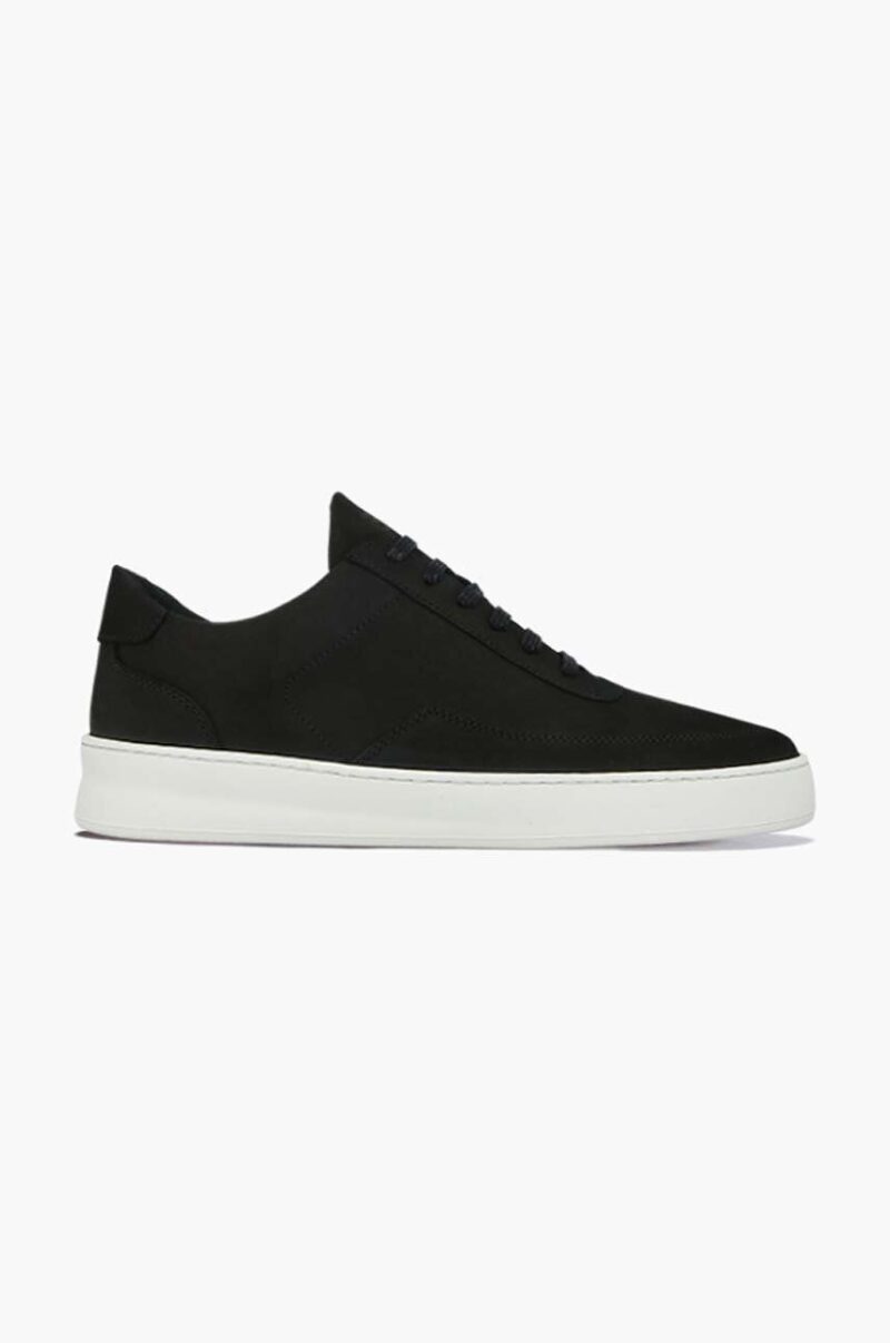 Filling Pieces sneakers din piele întoarsă Low Mondo Plain Nardo culoarea negru