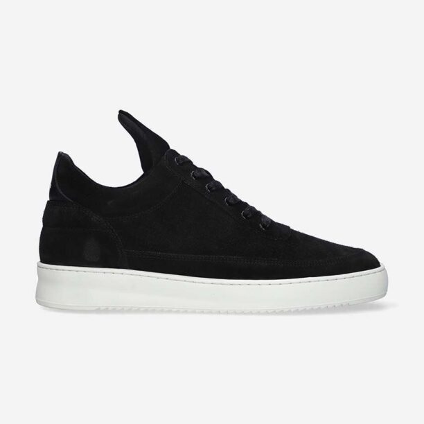 Filling Pieces sneakers din piele întoarsă Low top Perforated culoarea negru