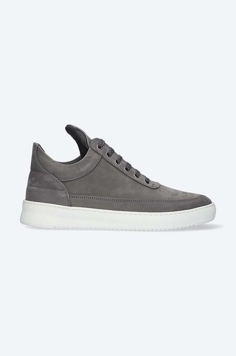 Filling Pieces sneakers din piele întoarsă Low top Ripple Nubuck culoarea gri