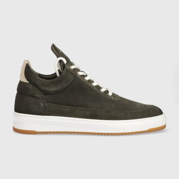 Filling Pieces sneakers din piele întoarsă Low top Ripple Suede culoarea verde