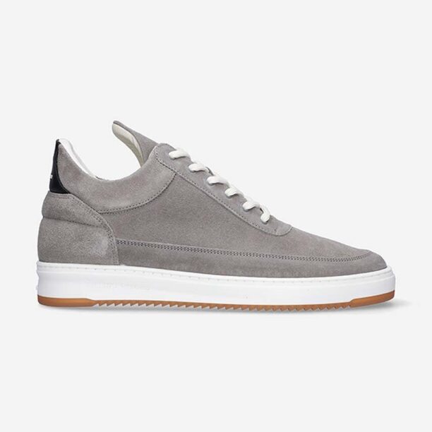 Filling Pieces sneakers din piele întoarsă Low top Suede culoarea gri