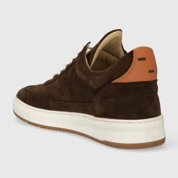 Filling Pieces sneakers din piele întoarsă Low top Suede culoarea maro preţ