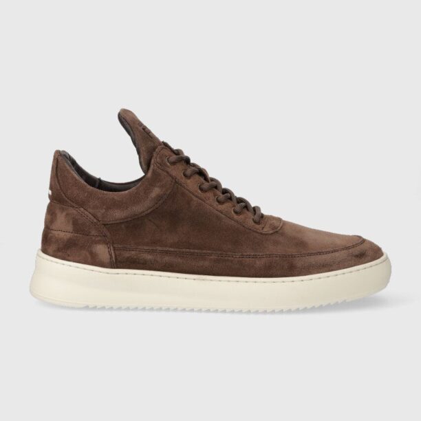 Filling Pieces sneakers din piele întoarsă Low top Suede culoarea maro