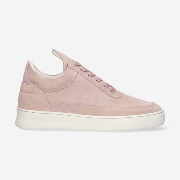 Filling Pieces sneakers din piele întoarsă Low top Suede culoarea roz