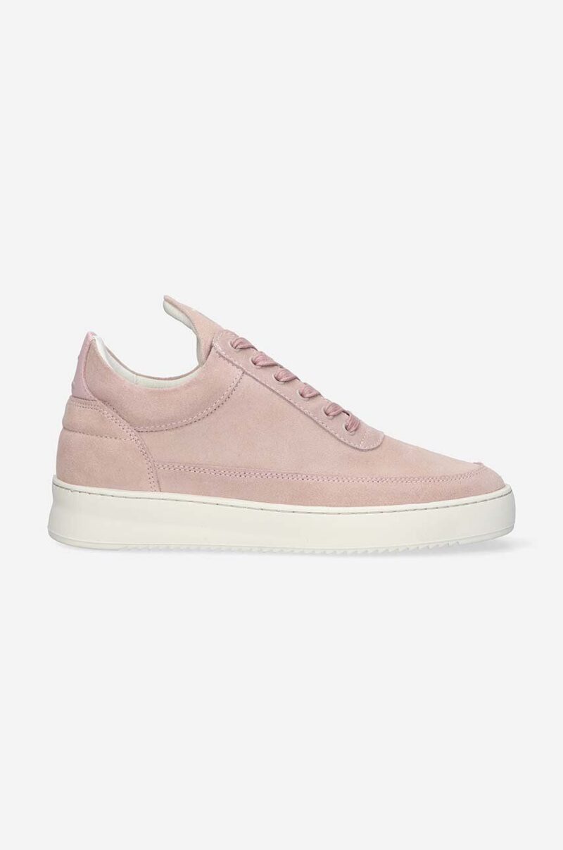 Filling Pieces sneakers din piele întoarsă Low top Suede culoarea roz