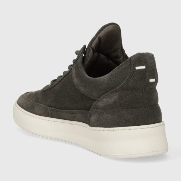 Filling Pieces sneakers din piele întoarsă Low top Suede culoarea verde preţ