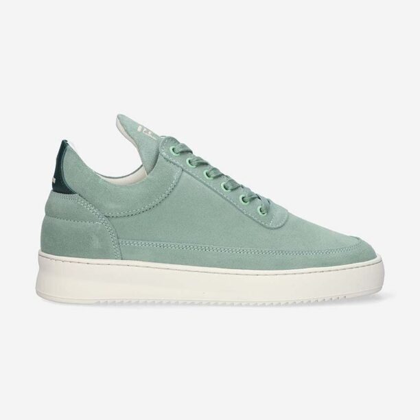 Filling Pieces sneakers din piele întoarsă Low top Suede culoarea verde