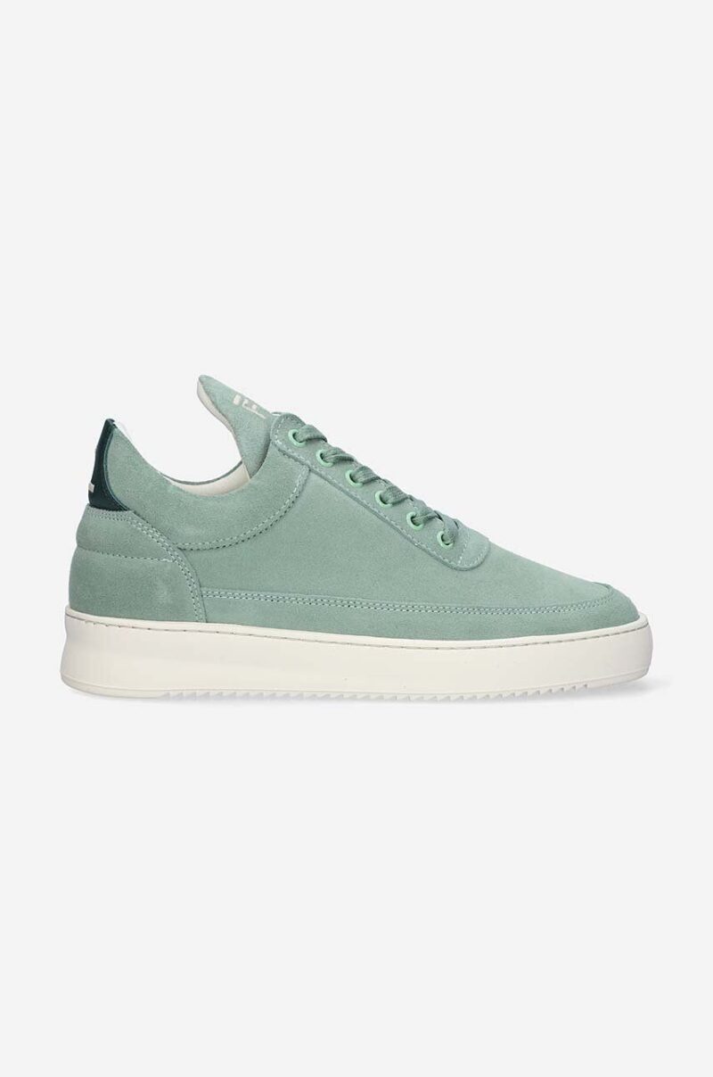 Filling Pieces sneakers din piele întoarsă Low top Suede culoarea verde