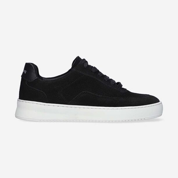 Filling Pieces sneakers din piele întoarsă Mondo Perforated culoarea negru