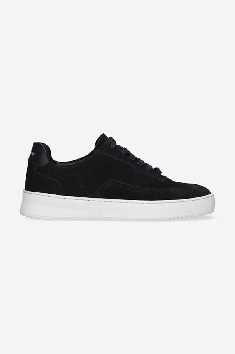 Filling Pieces sneakers din piele întoarsă Mondo Perforated culoarea negru