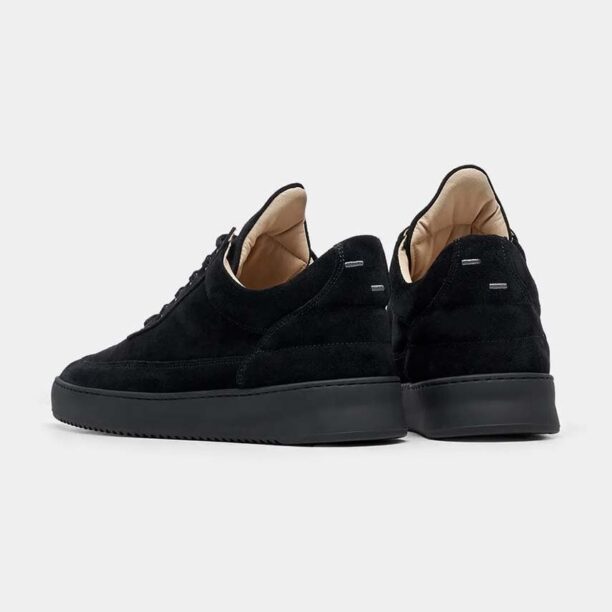 Filling Pieces sneakers din piele întoarsă culoarea negru preţ