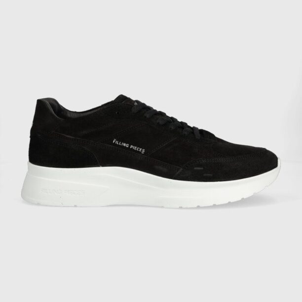 Filling Pieces sneakers din piele întoarsă culoarea negru