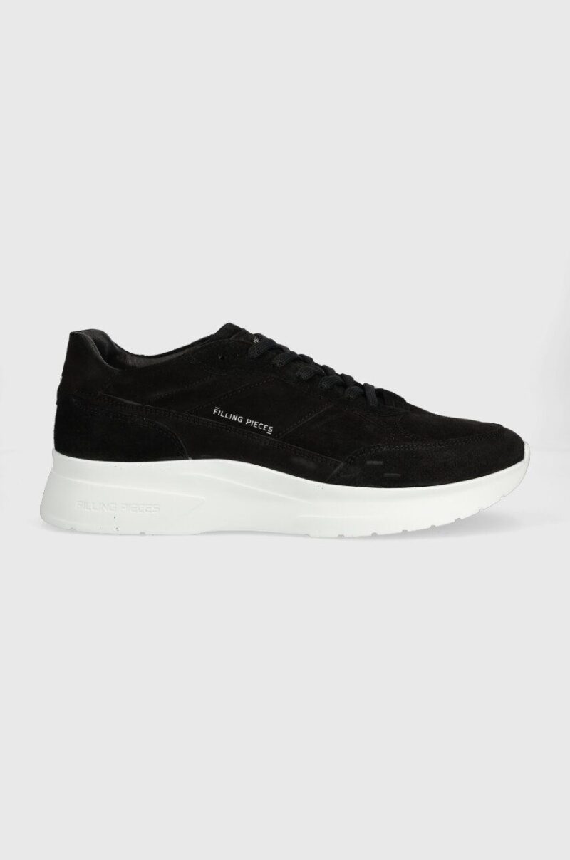 Filling Pieces sneakers din piele întoarsă culoarea negru