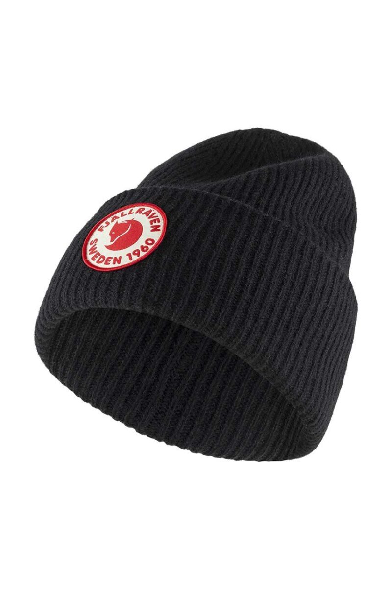 Fjallraven căciulă de lână 1965 Logo culoarea negru