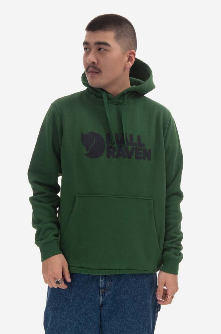 Fjallraven hanorac de bumbac Logo Hoodie bărbați