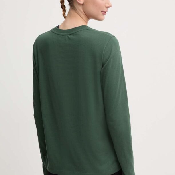 Fjallraven longsleeve din bumbac 1960 Logo culoarea verde preţ