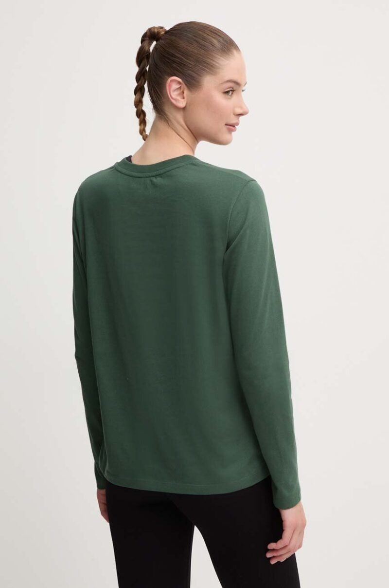 Fjallraven longsleeve din bumbac 1960 Logo culoarea verde preţ