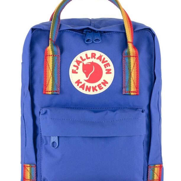 Fjallraven rucsac Kanken Rainbow Mini culoarea albastru marin