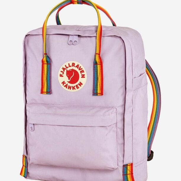 Fjallraven rucsac Kanken Rainbow culoarea violet