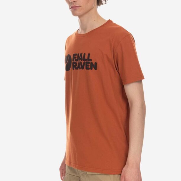 Fjallraven tricou Fjallraven Logo culoarea portocaliu