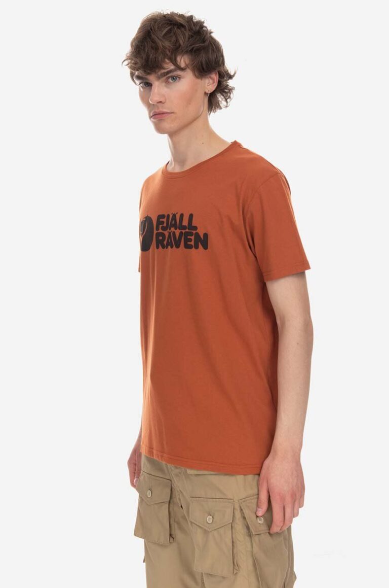 Fjallraven tricou Fjallraven Logo culoarea portocaliu