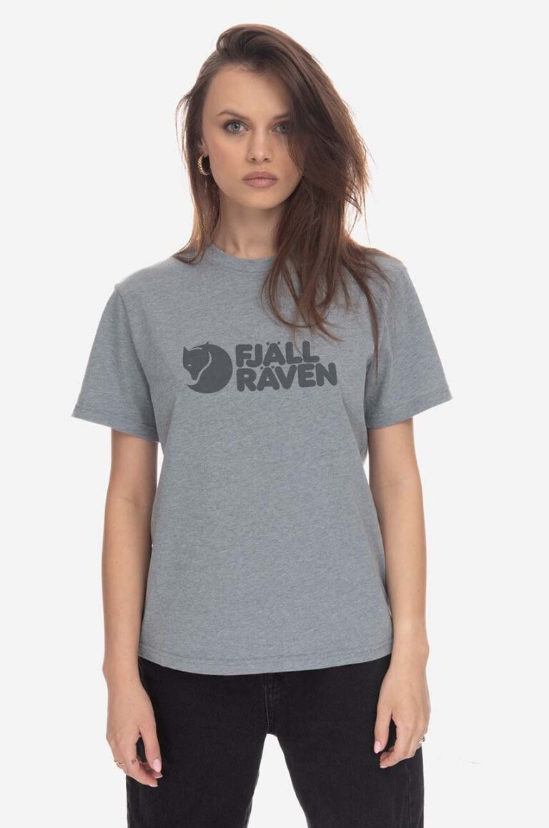 Fjallraven tricou Logo Tee culoarea gri