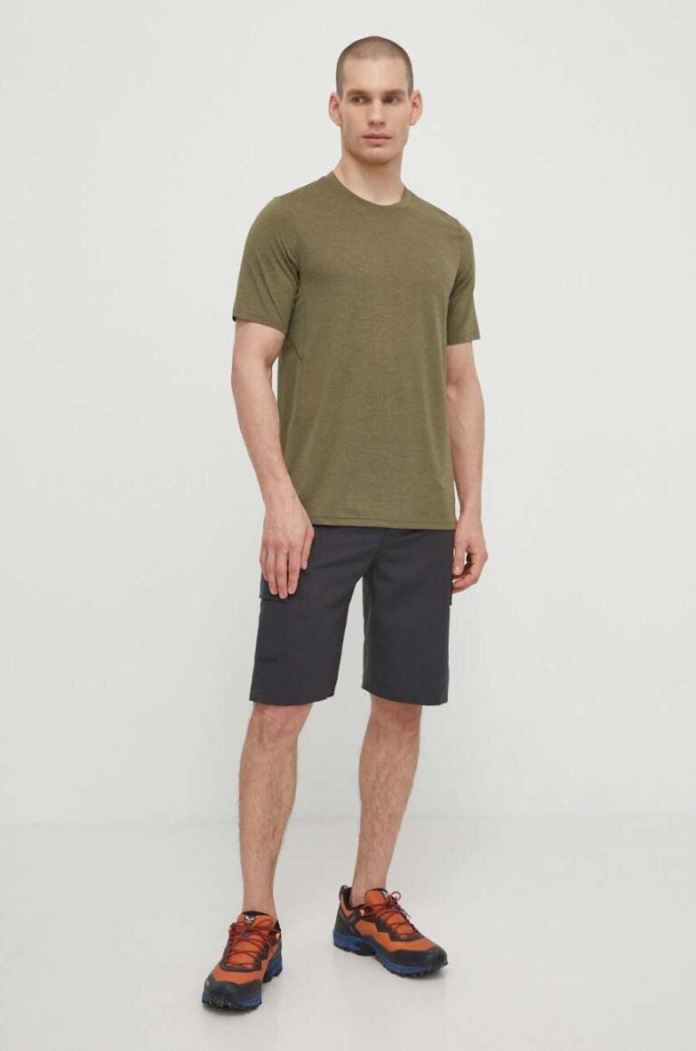 Fjallraven tricou sport Abisko Day culoarea verde