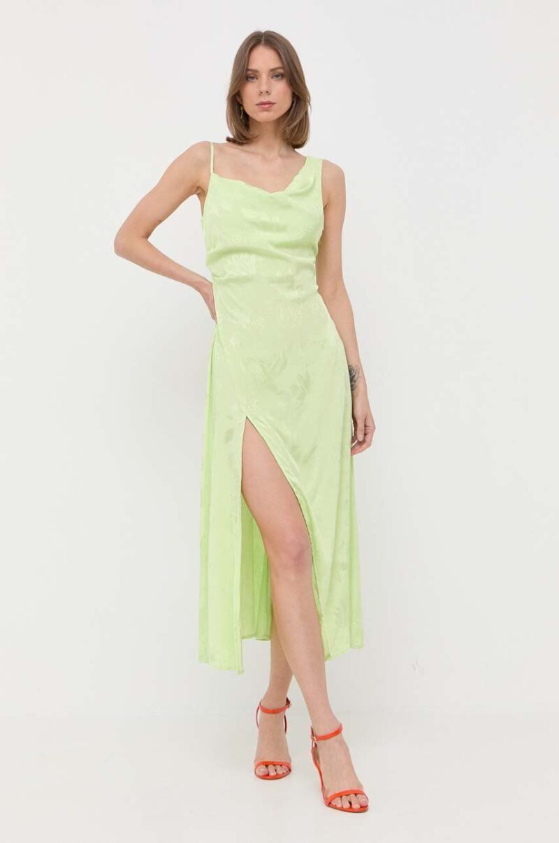 For Love & Lemons rochie Ilana culoarea verde