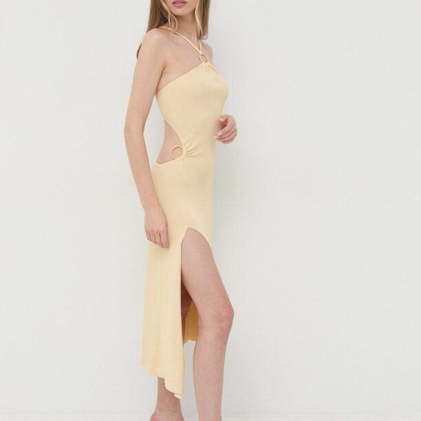 For Love & Lemons rochie culoarea bej