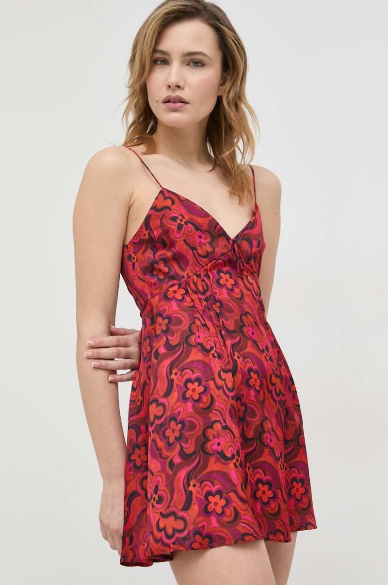 For Love & Lemons rochie culoarea rosu