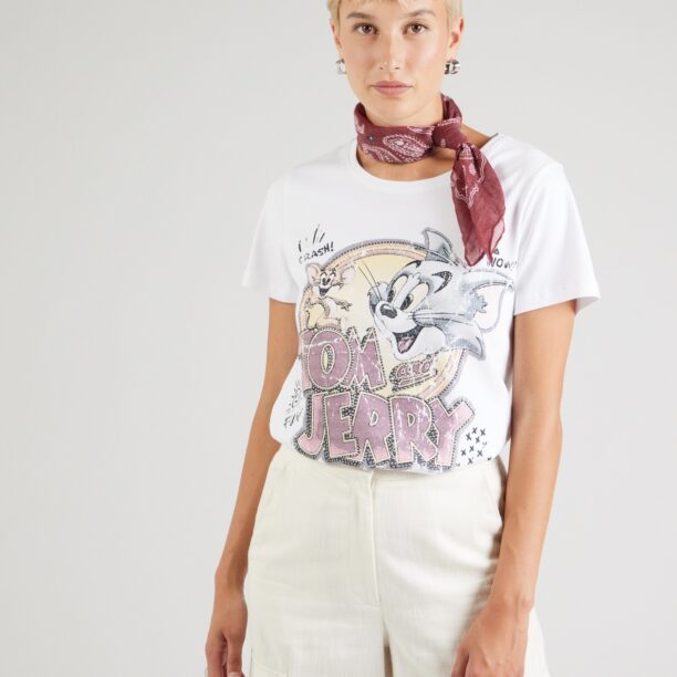 Frogbox Tricou 'Tom & Jerry'  galben / gri / lila / alb