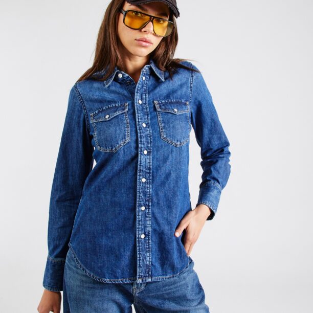 G-STAR Bluză 'Western'  albastru denim