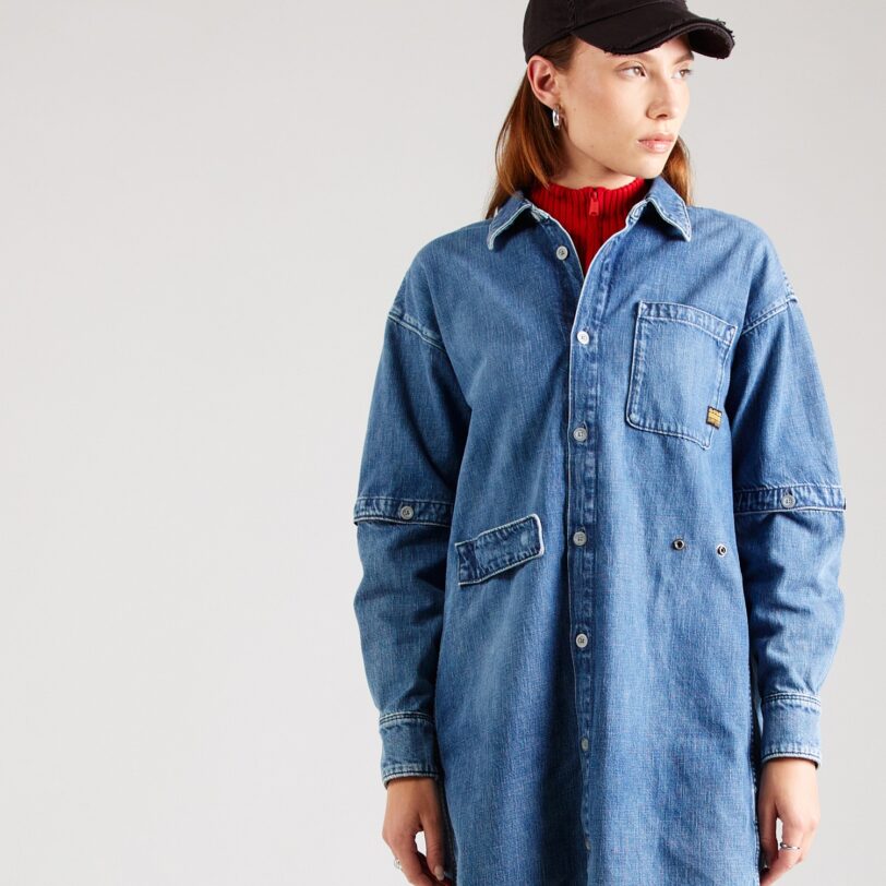 G-STAR Rochie tip bluză  albastru denim