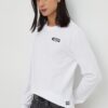 G-Star Raw longsleeve din bumbac culoarea alb