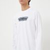 G-Star Raw longsleeve din bumbac culoarea alb