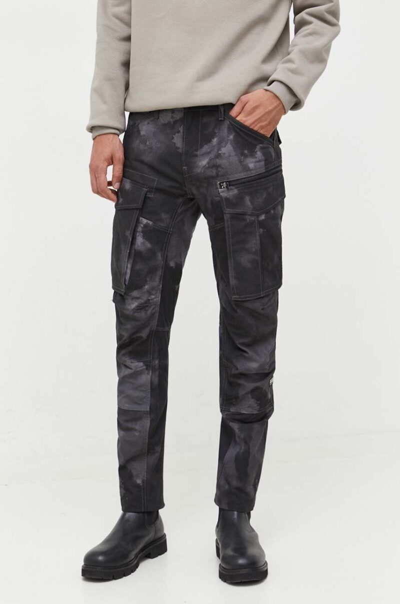 G-Star Raw pantaloni de bumbac culoarea gri