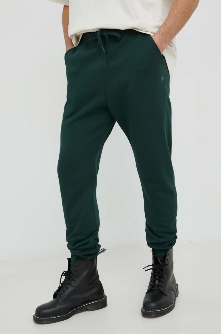 G-Star Raw pantaloni de trening culoarea verde