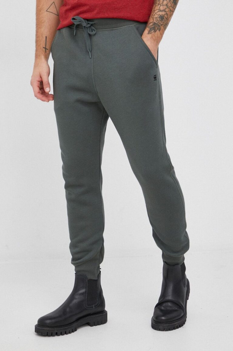 G-Star Raw pantaloni de trening culoarea verde