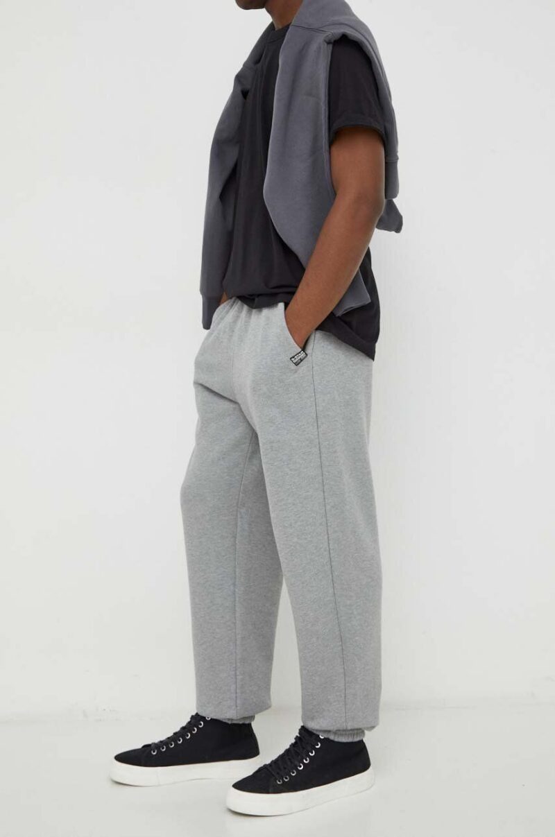 G-Star Raw pantaloni de trening din bumbac culoarea gri